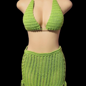 Crochet Mesh Side Tie Skirt L